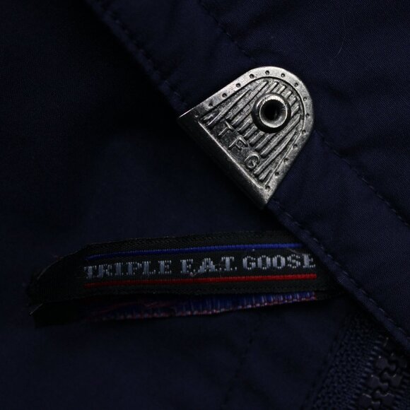 Vintage Triple Fat Goose Jacket Mens Large Blue Duck Down Parka Hip Hop 90s Y2K - Picture 5 of 16